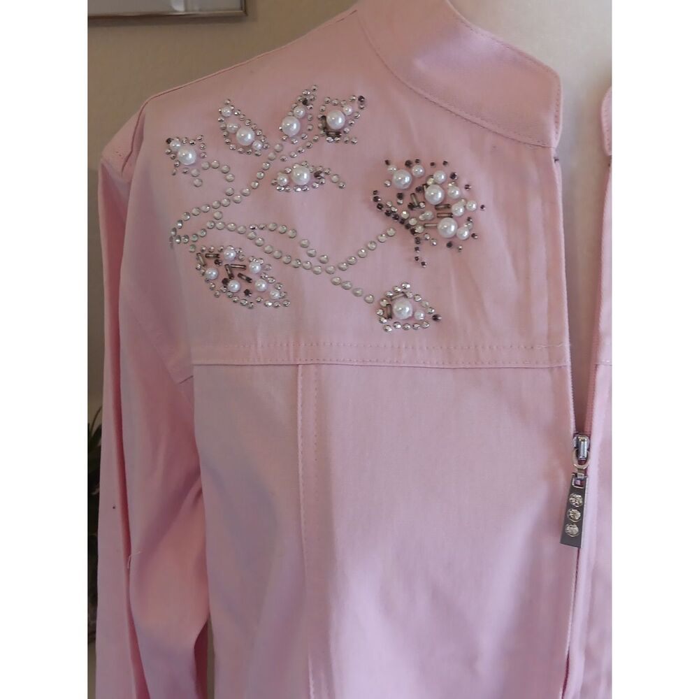 NEW Quacker Factory Pink Denim Jacket - Picture 2 of 9